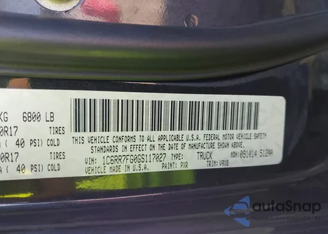 2016 Ram 1500 Tradesman from USA, damaged, VIN 1C6RR7FG0GS117027